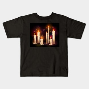 Burning Wax Candles Kids T-Shirt